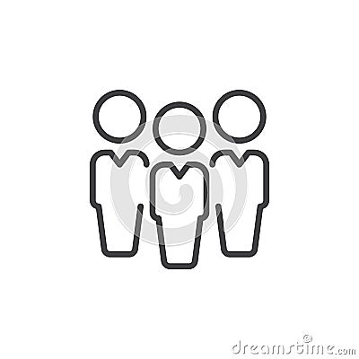 People, leadership line icon, outline vector sign, linear style pictogram isolated on white. Vector Illustration