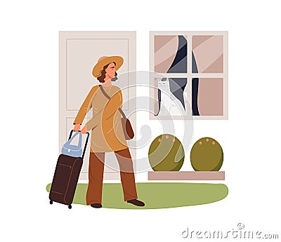People leave home Vector Illustration