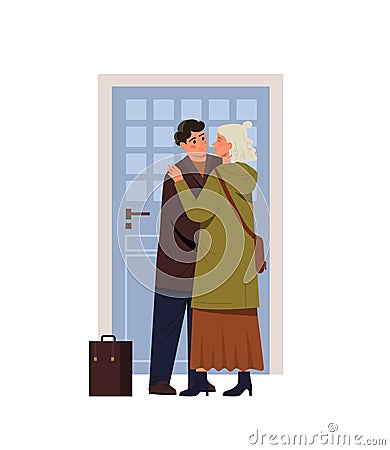 People leave home Vector Illustration