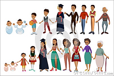 People life stages. Vector Illustration