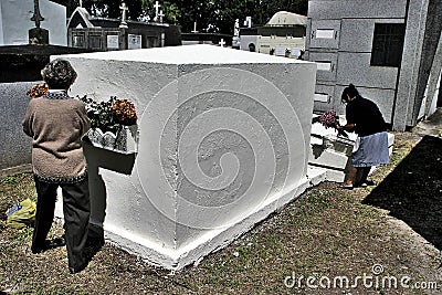 Day of the Dead Celebrations: Visiting the Cemetery and Honoring the Dead Editorial Stock Photo