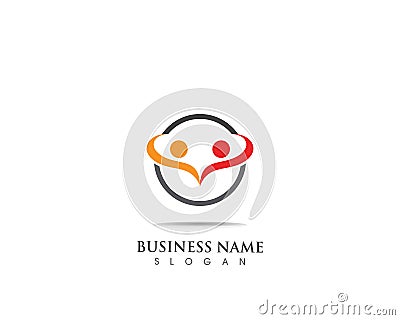 people Logo and vector template icon Stock Photo