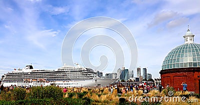 Cruise Ship Viking Sun On The River Thames In London Editorial Stock Photo
