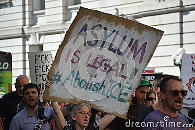 Rally to abolish ICE. Editorial Stock Photo