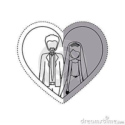 people married couple icon Cartoon Illustration
