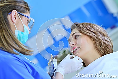 People, medicine, stomatology and health care concept Stock Photo