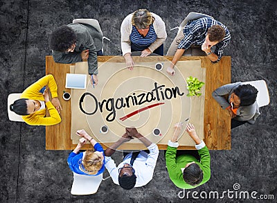 People in a Meeting and Organisation Concepts Stock Photo