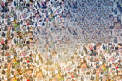 People mosaic background Stock Photo