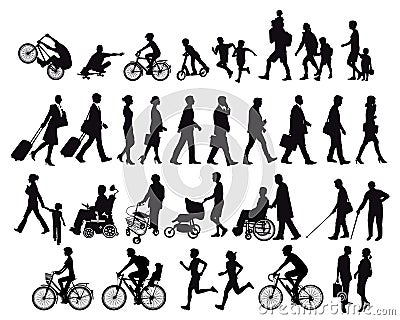 People on the move Vector Illustration