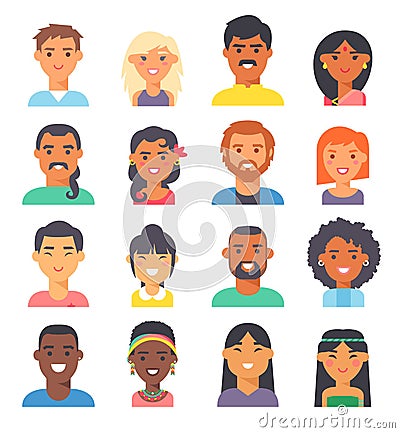 People nationality race vector illustration. Vector Illustration