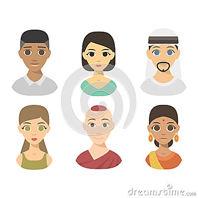 People nationality race vector illustration. Vector Illustration