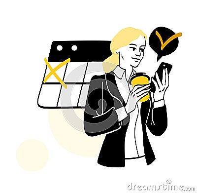 People in office Vector Illustration