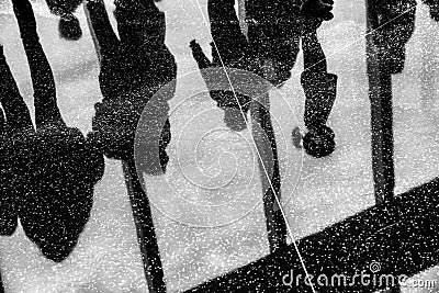 People in One World Observatory in New York City Stock Photo