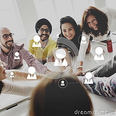 People Organisation Network Graphic Concept Stock Photo