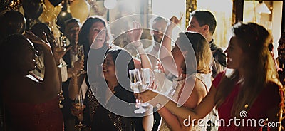 People Party Celebration Drinks Cheers Happiness Concept Stock Photo