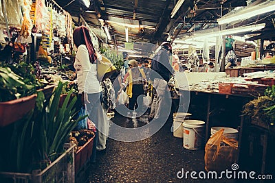 People at Pasar Chow Kit , Kuala Lumpur Editorial Stock Photo