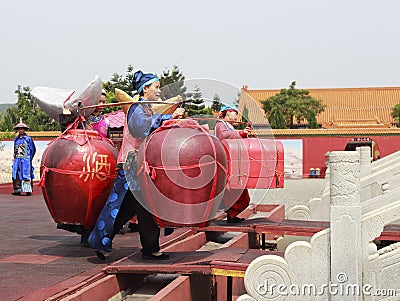 People pay tribute to the forbidden city Editorial Stock Photo