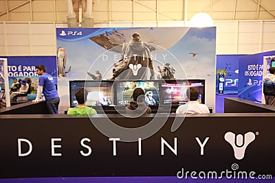 People paying destiny videogame Editorial Stock Photo