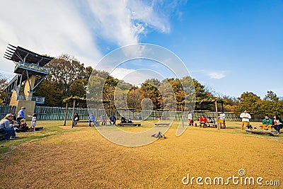 People performance traditional dance in Chickasaw Cultural Center Editorial Stock Photo