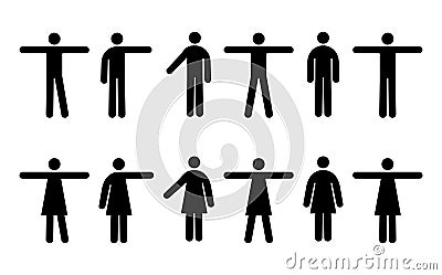 People Pictograms Vector Illustration