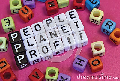 People Planet Profit Stock Photo