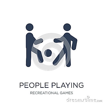 People playing Ball icon icon. Trendy flat vector People playing Vector Illustration