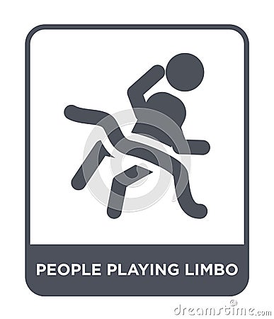 people playing limbo icon in trendy design style. people playing limbo icon isolated on white background. people playing limbo Vector Illustration