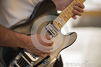 Playing Live Music Outdoor Summer Party Concert Stock Photo