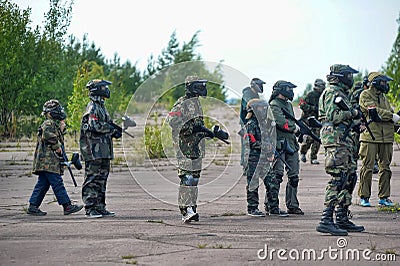 People playing paintball Editorial Stock Photo