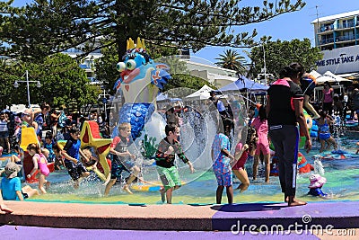 People playing water in lakes entrance,australia Editorial Stock Photo