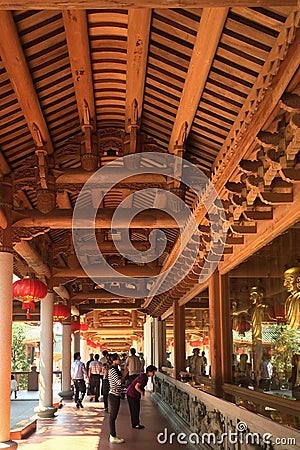 People praying at Nanputuo Temple in Xiamen city, China Editorial Stock Photo
