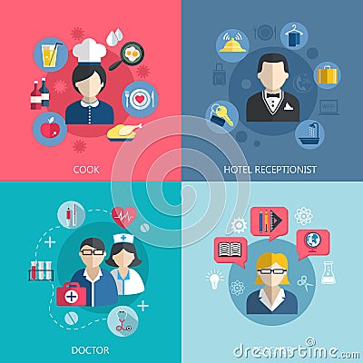 People professions concept Vector Illustration