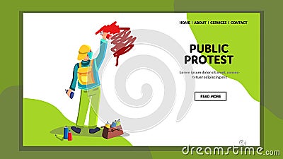 People Public Protest And Social Opinion Vector Vector Illustration