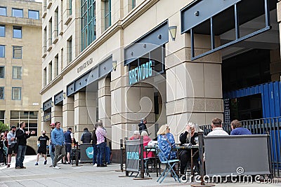 People Queuing Outside a Brewdog Bar Editorial Stock Photo