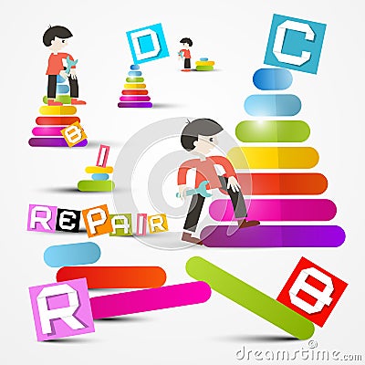 People Repairing - Maintaining Objects Vector Illustration