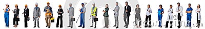 People representing diverse professions Stock Photo