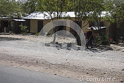 People on the road. Editorial Stock Photo