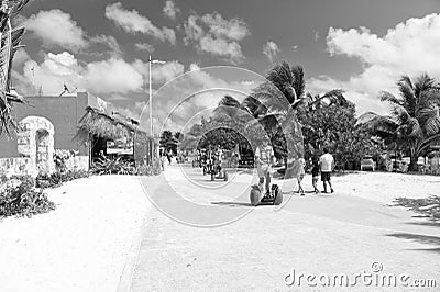 People rolling on segway Editorial Stock Photo