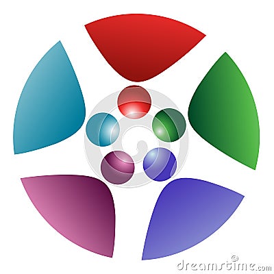 People rotation logo Vector Illustration