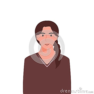 People's faces of woman with happy smiling humans. Avatars. Set of user profiles. Colored flat vector illustration Vector Illustration