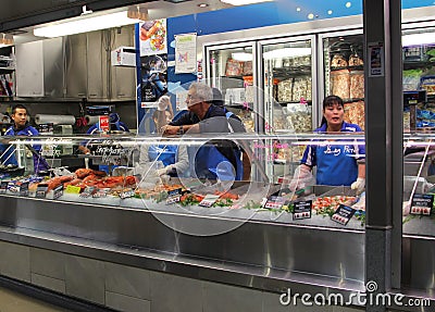 Seafood,Queen Victoria Market,Melbourne,Australia Editorial Stock Photo