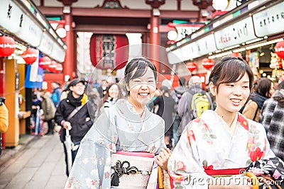 People at Sensoji temple,Tokyo Editorial Stock Photo