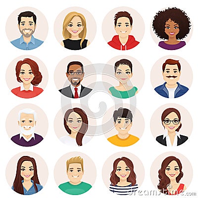 People set Vector Illustration