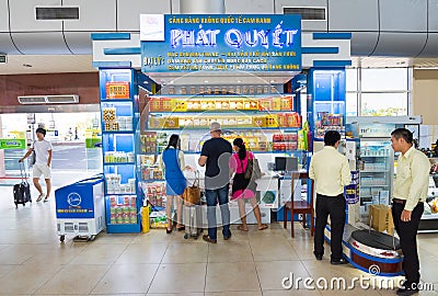 People shop at Cam Ranh international airport, Vietnam Editorial Stock Photo