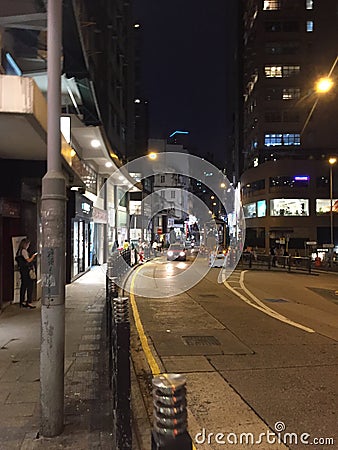 Hongkong Street life, inner lanes Editorial Stock Photo