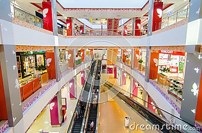 People in the shopping centre Editorial Stock Photo