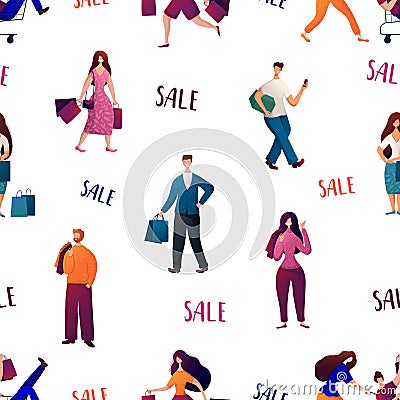 People Shopping Concept Vector Illustration