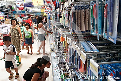 People shopping school material at store Editorial Stock Photo