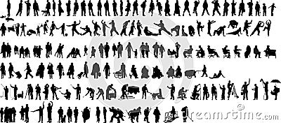People silhouette 1 (+ ) Vector Illustration