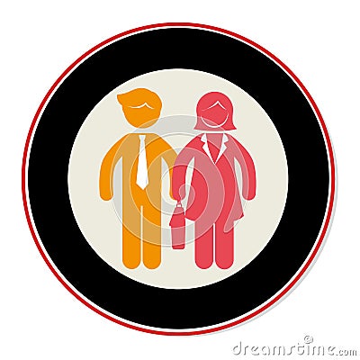 People silhouette teamwork icon Vector Illustration